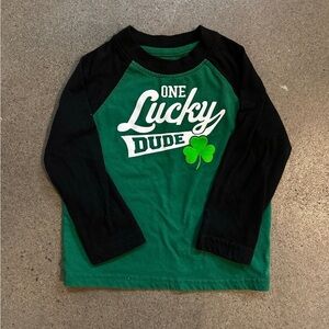 Boys St Patricks Day Long Sleeve Baseball Tee